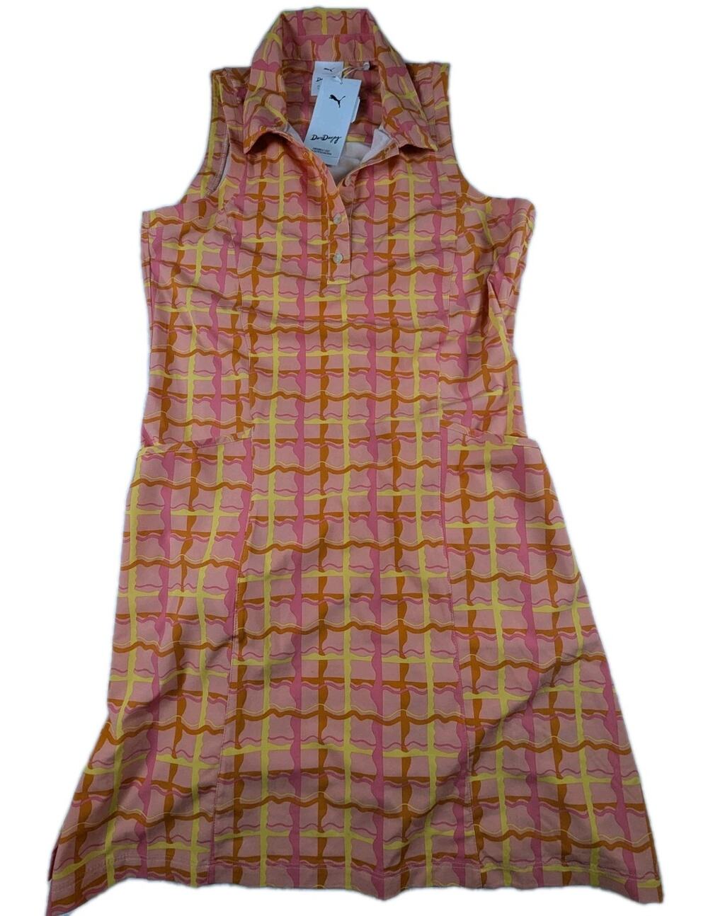PUMA x Dani Dazey Womens Size Small Golf Dress Pink Fruit With Removeable Shorts